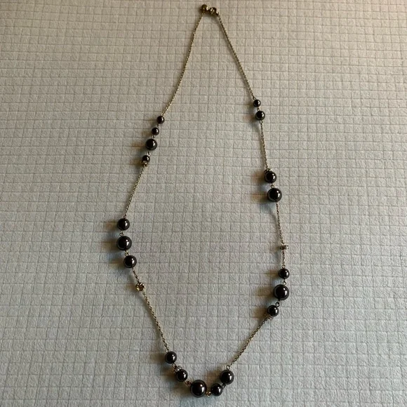 J.Crew gunmetal spheres long necklace - Picture 7 of 8